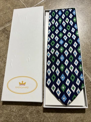 Corbata para hombre Vera Bradley for Baekgaard mosaico azul verde Foto 1 de 4