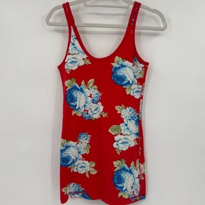 VTG Abercrombie & Fitch Womens Y2K Tank Top Long Medium Layering Red Romantic - Image 1 of 4