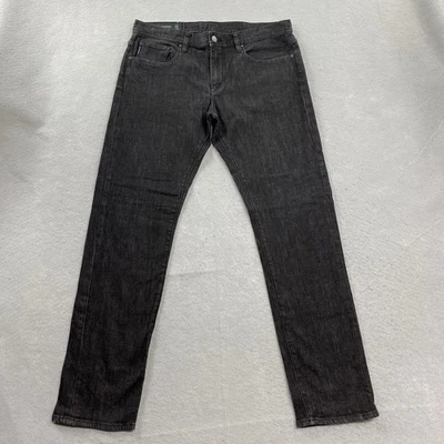 Pantalones de mezclilla Armani Exchange para hombre 34R negros calce ajustado 5 bolsillos 34x32 Foto 1 de 4