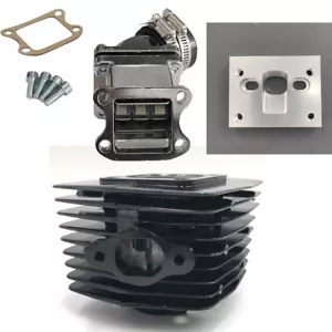 Black PK80 Cylinder, DIO Reed Valve & CNC Block Square - 66cc/80cc Gas Motor - Foto 1 di 17