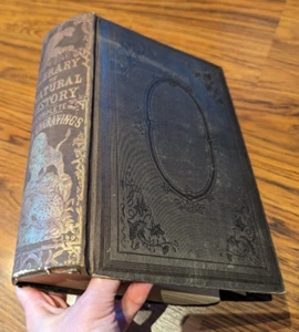 NATURALIST LIBRARY OF NATURAL HISTORY 1859 with 400 Engravings Man Animals Birds - Imagen 1 de 23