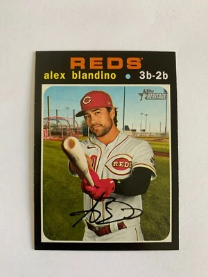 2020 Topps Heritage #721 Alex Blandino SP - Cincinnati Reds - Image 1 of 2