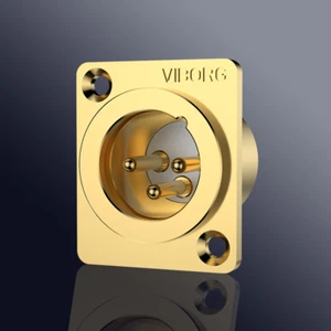 Nuevo conector de enchufe XLR de 3 pines chapado en oro cobre puro Viborg - Imagen 1 de 13