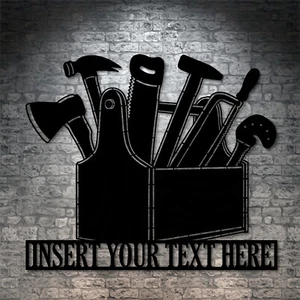 Personalized Woodworker Name Metal Wall Sign. Custom Carpenter Wall Decor Gift - Picture 1 of 7