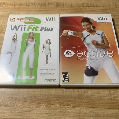 Wii Fit Plus 2 y Entrenador Personal Activo Juego Paquete Ejercicio Lote Nintendo Wii Foto 1 de 4