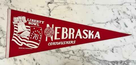 NEBRASKA 1977 LIBERTY BOWL PENNANT Cover
