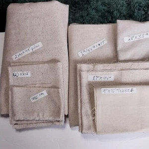 COTTON Muslin Or Linen 6 Pc Variety 3pc 44"X27, 2 Yd, 1 2/3 Yd 28x33 11x12 9x1 - Picture 1 of 15