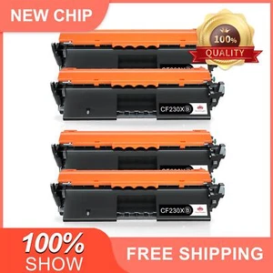 Paquete de 4 piezas de repuesto de tóner negro CF230X para impresora HP LaserJet M203d M203dn M203dw - Imagen 1 de 6