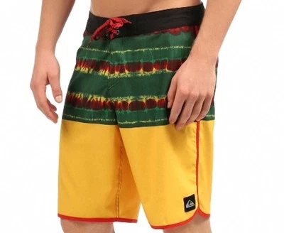 NUEVOS BOARDSHORTS ELÁSTICOS PARA HOMBRE QUIKSILVER rebuff amarillo atardecer multicolor Foto 1 de 4