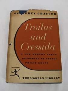 Troilus And Cressida by Geofrey Chaucer Hardcover & Dust Cover 1932 Poetry - Picture 1 of 12