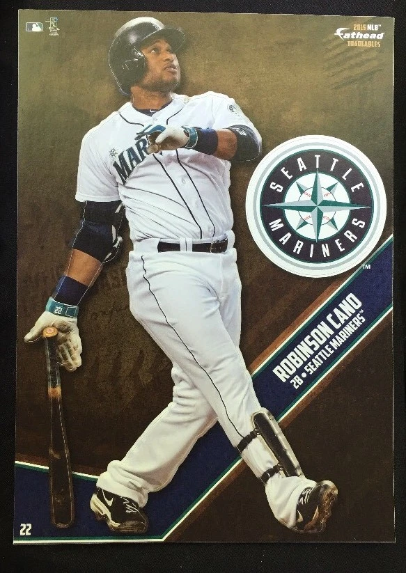 MLB Fathead Tradeables Robinson Cano Seattle Mariners 2015 - Image 1 of 2