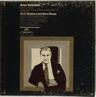 ARTUR SCHNABEL - Beethoven Society Recordings Vol. 5, Seraphim, IC-6067, VG+/VG - Image 1 of 4