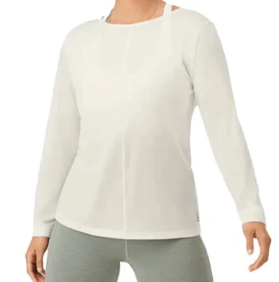 NUEVO CON ETIQUETAS Camisa Allbirds Para Mujer Manga Larga Yoga Pilates Beige Talla L (Precio de venta sugerido por el fabricante 68 USD) Foto 1 de 2