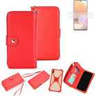 2in1 cover wallet + bumper for Samsung Galaxy A32 Phone protective Case red
