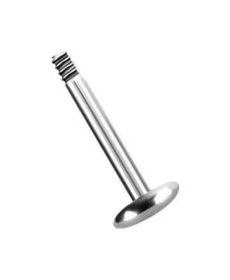 Titan Ohr Lippen Zungen Piercing Stecker Labret Stud 1,6mm Gewinde + 5mm Platte - Bild 1 von 2