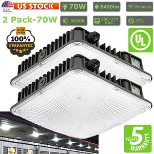 Iluminación LED de seguridad exterior para toldo de gasolinera luces de 70 vatios 110-277 V/AC nueva - Imagen 1 de 20