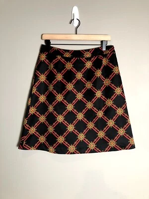 Винтажный JG крюк черный красный золотой полиэстер морской ремень ремни напечатано юбка 10P - Изображение 1 из 4