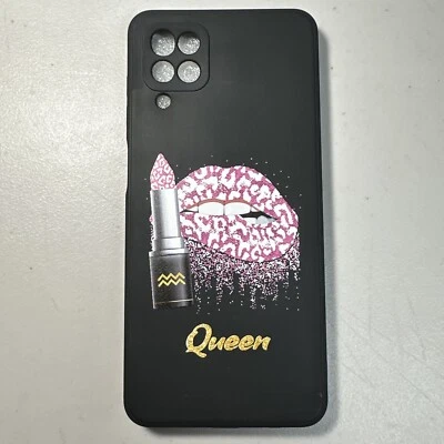 Funda de teléfono con lápiz labial negra TPU para Samsung Galaxy A22 5G Queen Lips Foto 1 de 4