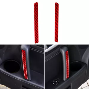 2x Red Carbon Fiber Door Pusher Cover Trim Strip For Mazda MX-5 Miata 2009-2015 - Picture 1 of 18