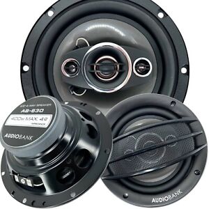 2x Audiobank Competition 400 Watts 6.5" 4-Way Car Audio Stereo Coaxial Speakers