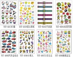 Kids Cartoon Waterproof Body Temporary Tattoos Sticker Removable US Seller - Picture 1 of 12