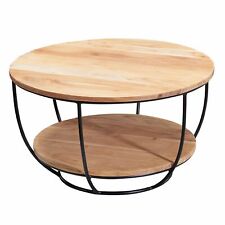 WOHNLING Couchtisch 60 cm Wohnzimmertisch Holz Massiv Sofatisch Tisch Wohnzimmer