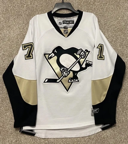 Reebok NHL Mens Pittsburg Penguins Evgeni Malkin Hockey Jersey Size Large Cover