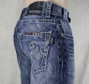 MEK Denim Jeans Mens MARRAKECH medium Blue SLIM Bootcut - Picture 1 of 10