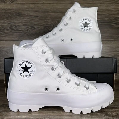 Converse Women's Chuck Taylor All Star Lugged High White Platform Shoes Sneakers - Image 1 of 4
