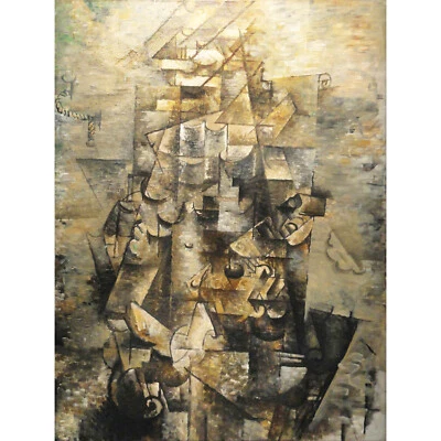 PAINTING BRAQUE MAN WITH A GUITAR ART PRINT PICTURE POSTER HP2798 - Image 1 of 2