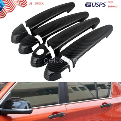 for BMW 328d xDrive 330i 2005-2019 Carbon fiber Car Side Door Handle Cover Trim - Image 1 of 4