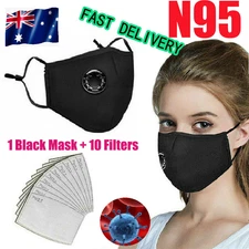 Anti Air Pollution Face Mask Mouth Cover Washable Safety Respirator & Filters