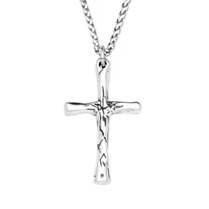 Vintage Cross Religious Mens Pendant Necklace Stainless Steel Cross Necklace Men - Picture 1 of 5
