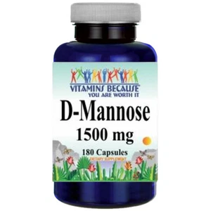 D-Manosa 1500mg 180 cápsulas por vitaminas porque ***EE. UU./FDA Instalaciones*** - Imagen 1 de 2