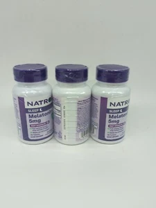 3 Pack Natrol Melatonin 5 Mg Fast Dissolve Strawberry Exp 06/2026 - Picture 1 of 2