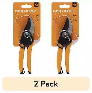 Fiskars Bypass Pruner Garden Tool with Steel Blade SoftGrip Handle,Orange 2 pack - Picture 1 of 13
