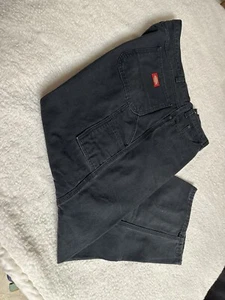 Dickies Zimmermann Jeans Latzhose Five Pocket Hammer Schlaufe SCHWARZ Denim 44 x 30 - Bild 1 von 20