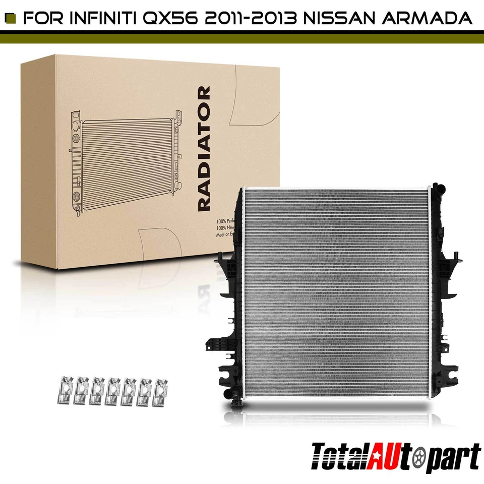Nuevo radiador de aluminio para Infiniti QX56 2011-2013 QX80 2014-2019 Nissan Armada Foto 1 de 4