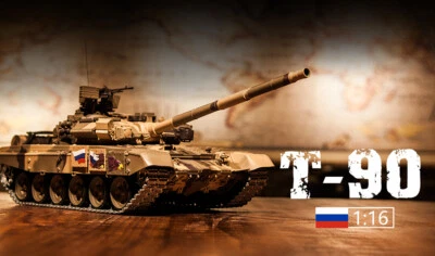 Russian T-90 Main Battle Tank, Metal Arm, Stell Wave Box 1:16 RC Radiocomandato - Immagine 1 di 4