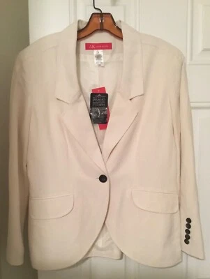 Ladies Anne Klein Ivory Jacket/ Blazer -  Sz 8 - New w/tags - Image 1 of 4