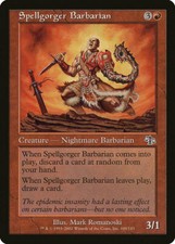 Magic MTG Tradingcard Judgment 2002 Spellgorger Barbarian 100/143