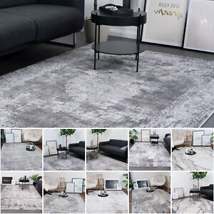 Wohnzimmer Teppich Kurzflor modern designer Teppich grau beige vintage abstrakt