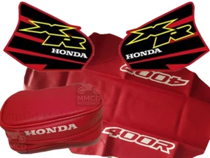 Tank Decals seat cover and rear fender bag red for honda xr400 xr 400 design 00 - Foto 1 di 2