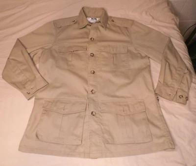 Camisa Tilley Endurables Safari Para Hombre Talla L. 4 Bolsillos Manga Larga Abotonada Caqui Foto 1 de 4