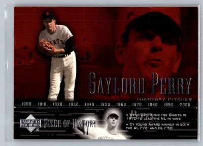 2002 Upper Deck Piece of History #71 Gaylord Perry San Francisco Giants - Image 1 of 2