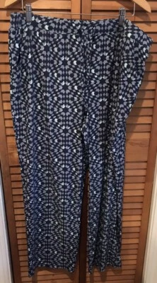 Sonoma Mujer Talla XXL Azul Estrella Fugaz Ropa de Dormir Salón Pantalón Pijama Parte Inferior Foto 1 de 4