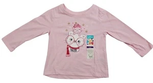 Garanimals Girls 12M Long-Sleeve T-Shirt Pink Graphic Print Cats NWT - Picture 1 of 4
