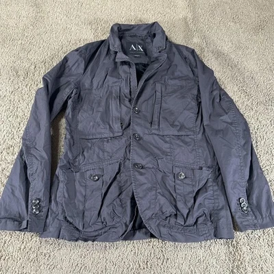 Armani Exchange Jacket Men Small Utility Button Up Multi Pocket Coat - Image 1 of 4