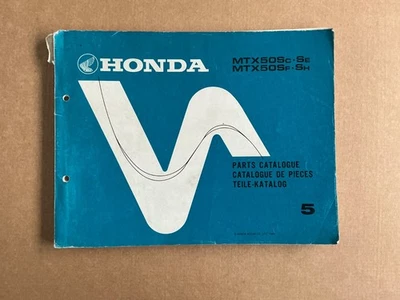 GENUINE HONDA MTX50S SC SE SF SH 1982-1986 PARTS BOOK MANUAL CATALOGUE FICHE - Image 1 of 4