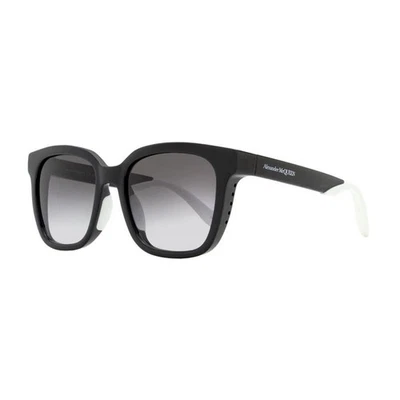 NUEVAS GAFAS DE SOL ALEXANDER MCQUEEN AM0295SK 002 HOMBRES NEGRAS BLANCAS CUADRADAS GAFAS Foto 1 de 3